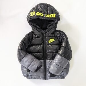 Nike Kids Puffer Jacket Black & Gray Color block
